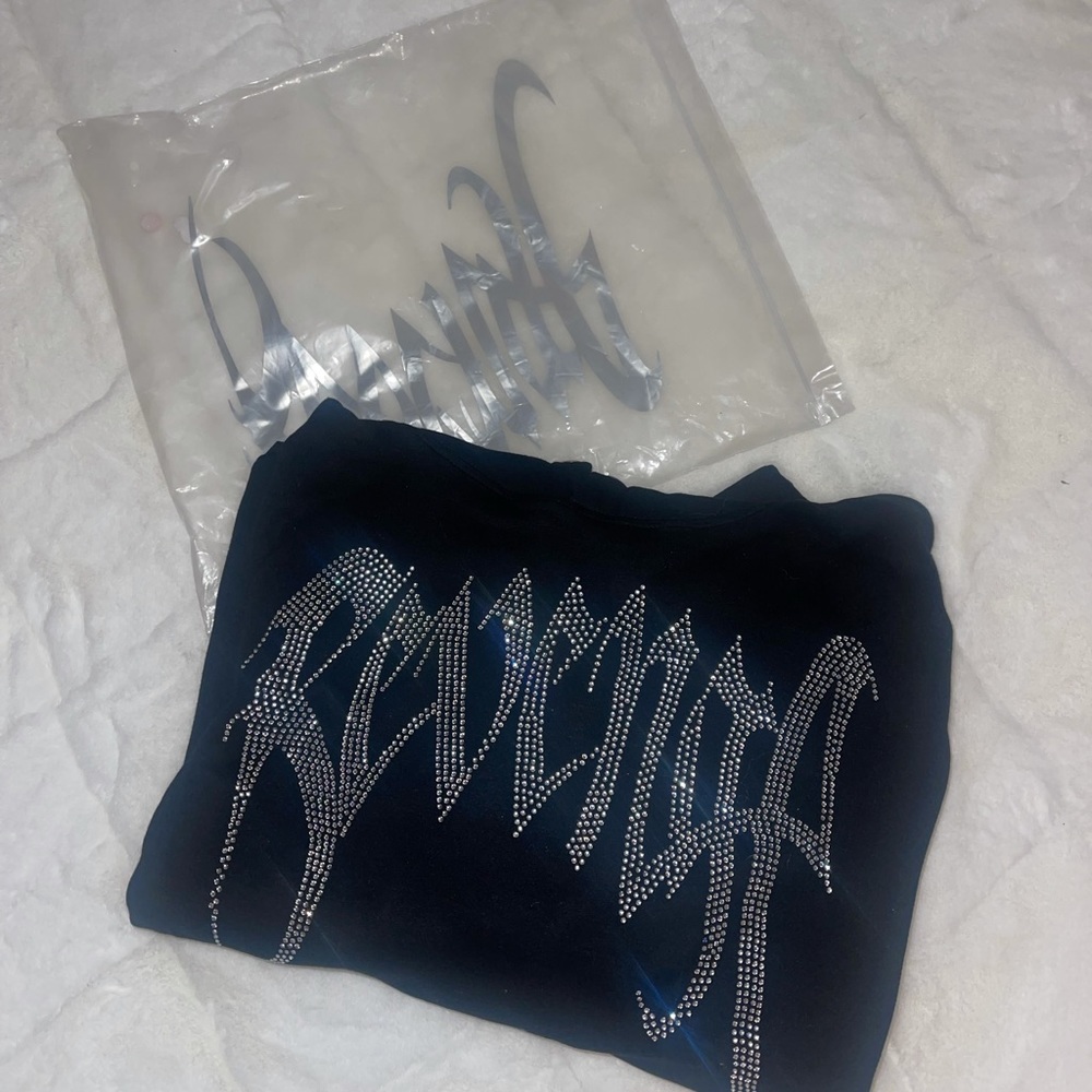 REVENGE XXXtentacion Black Rhinestone Hoodie